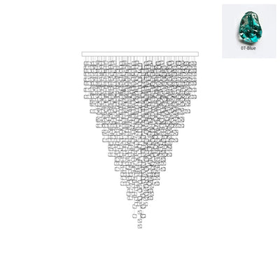Belora Postmodern Luxury Stone Crystal Chandelier