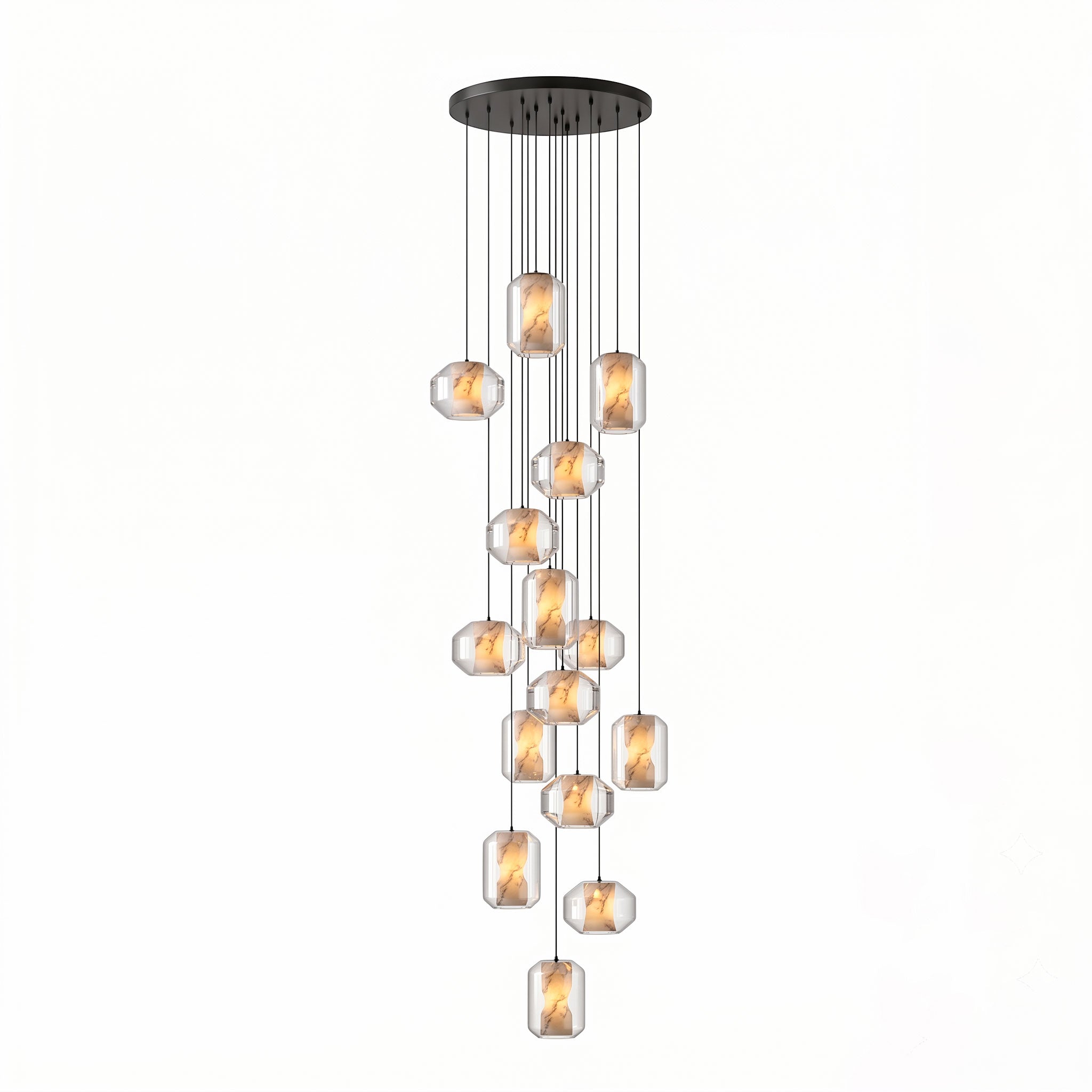 Edenborne Alabaster Glass Cylinder Pendant Light