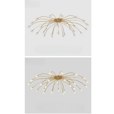 Arisha Art Deco Starry Glass Flush Mount Ceiling Light - Neutral Decor