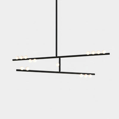 Miraview Brass Glass Drop Chandelier