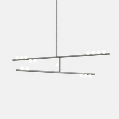 Miraview Brass Glass Drop Chandelier