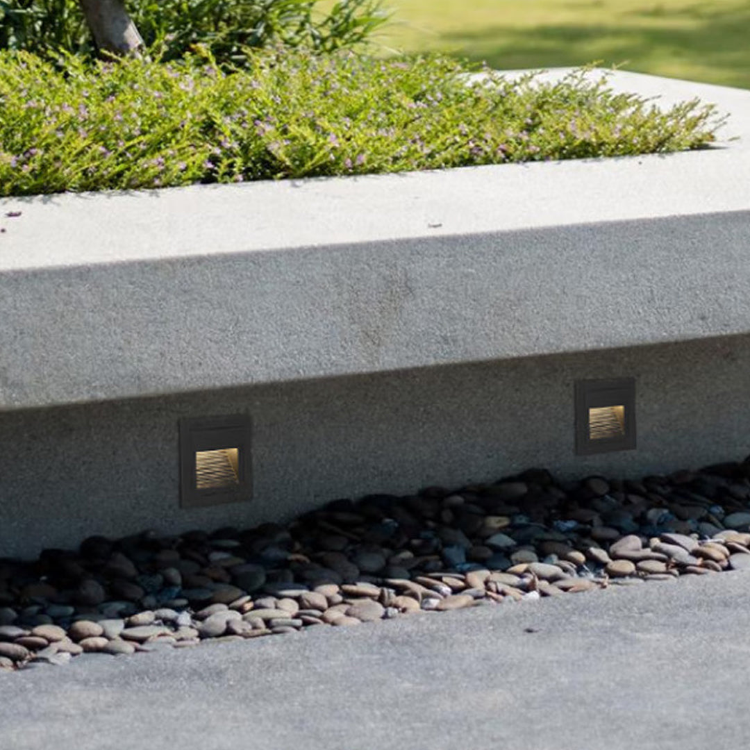 Lester Geometric LED Minimalist Aluminum Outdoor Step Lights