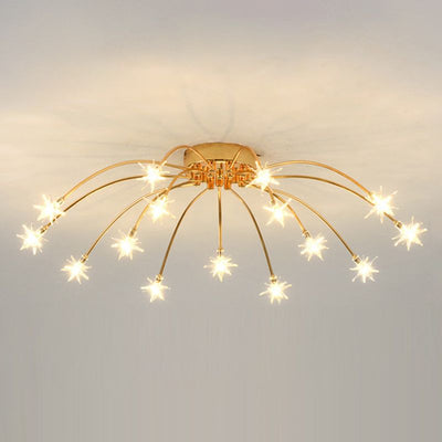 Arisha Art Deco Starry Glass Flush Mount Ceiling Light - Neutral Decor