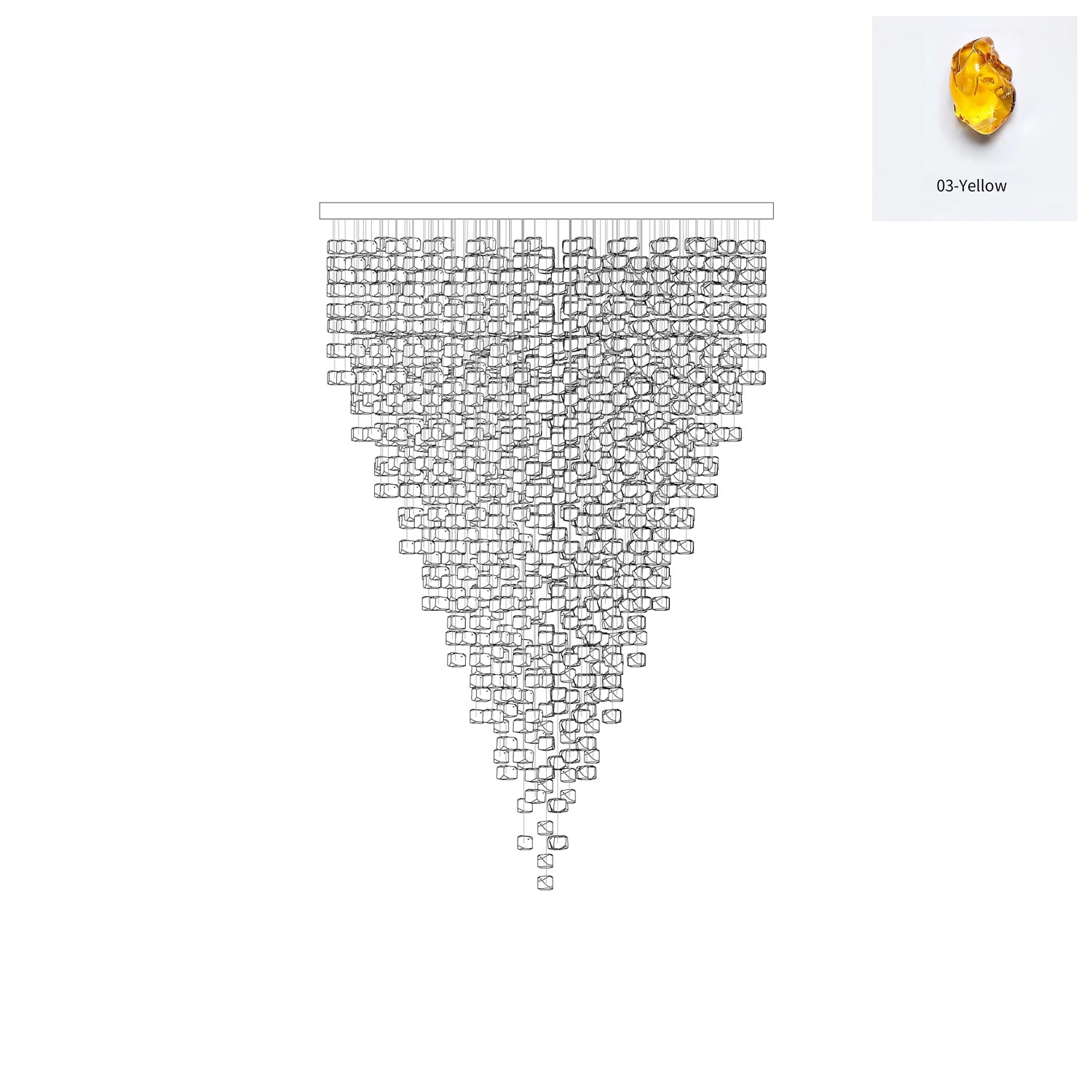 Belora Postmodern Luxury Stone Crystal Chandelier