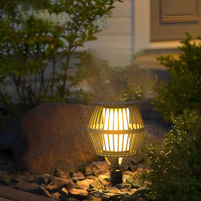 Deirdre Modern Solar Caged Aluminum Outdoor Lanterns