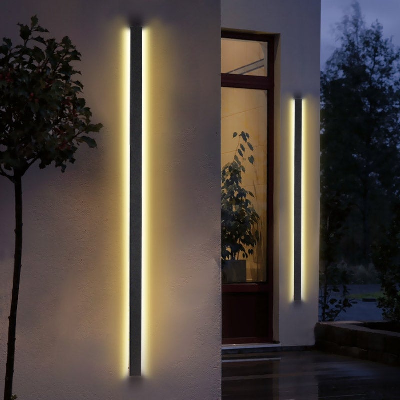 Teres LED Long Linear Minimalist Iron Outdoor Wall Lights