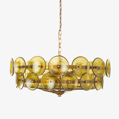 Eirinena Chandelier Murano Glass Disc Vintage