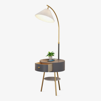 Arcora Pleated Arc Floor Light