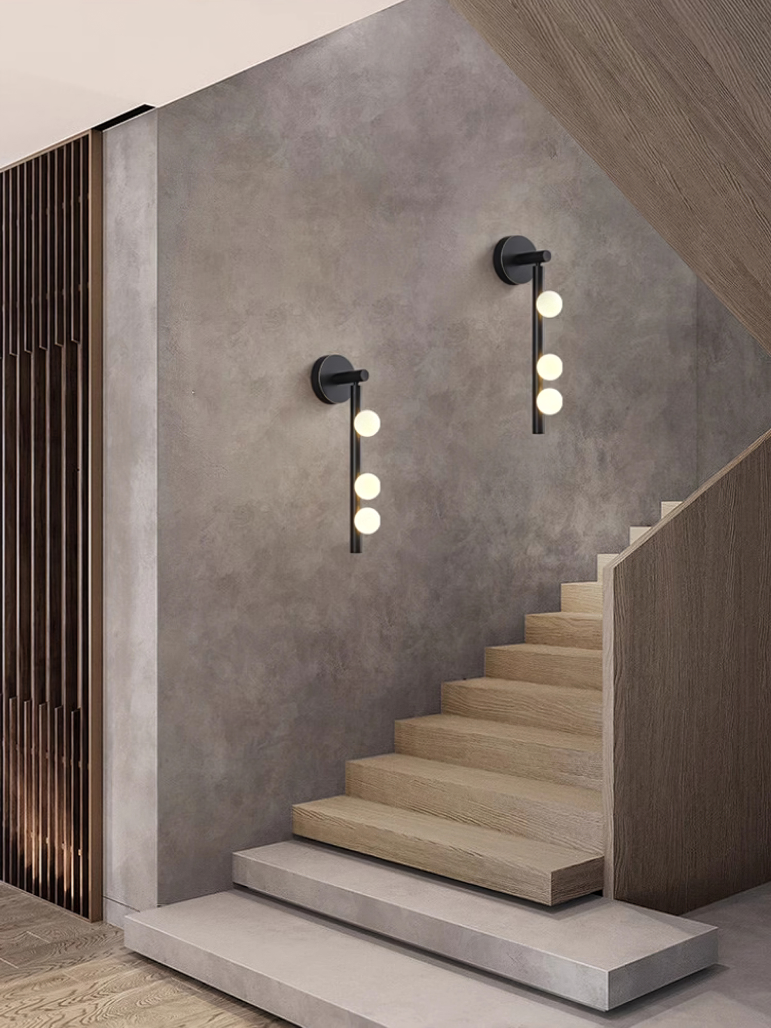 Pamela Tube Plug-in Brass Glass Wall Lamp