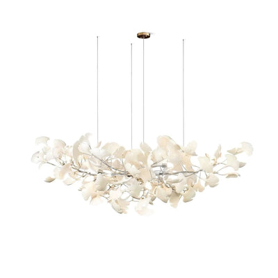 Olivia Ceramic Gingko Leaf Chandelier Smile -Shape - Neutral Decor