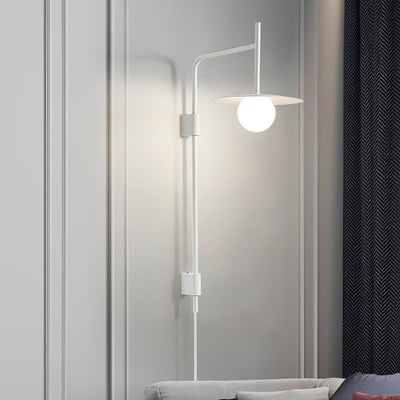 Paxon Swing Arm Plug-in Glass Wall Lamp