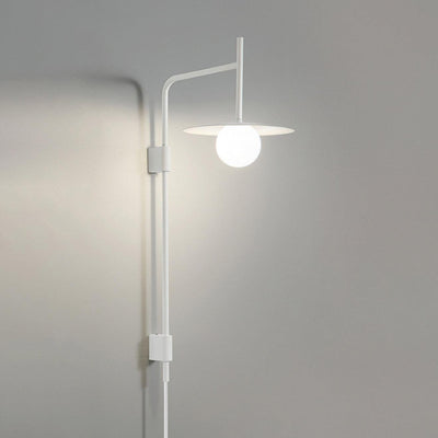 Paxon Swing Arm Plug-in Glass Wall Lamp
