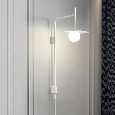 Paxon Swing Arm Plug-in Glass Wall Lamp