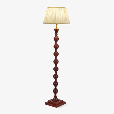 Celon Wood Fabric Vintage Floor Lamp - Neutral Decor