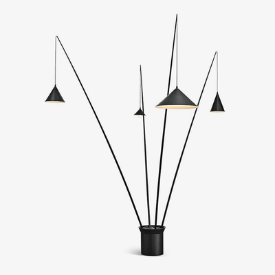 Canorara Multi-Arm Black Floor Lamp