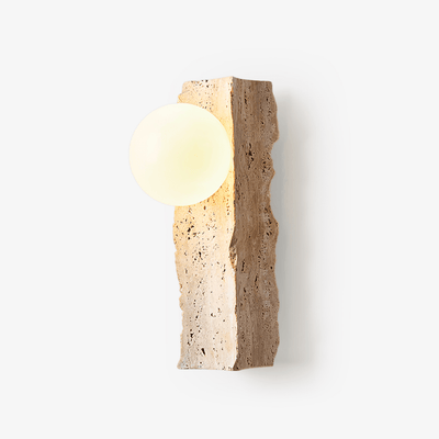 Elnoren Organic Travertine Wall Light - Neutral Decor