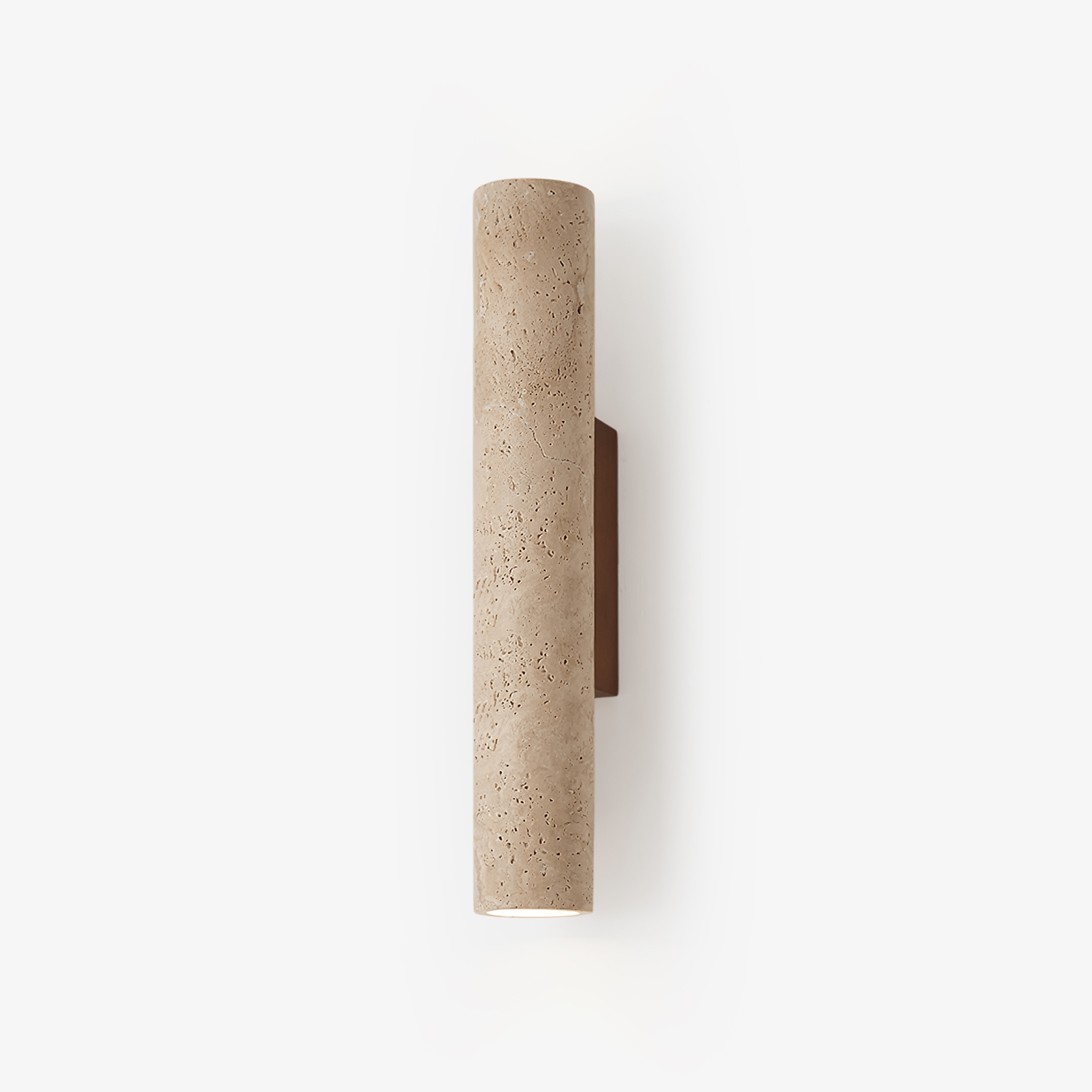 Seranise Slim Cylinder Travertine Wall Light