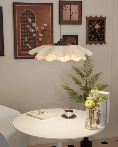 Stonewood Fabric Wave Pendant Light
