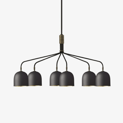 Casorira Chandelier Black Brass Industrial