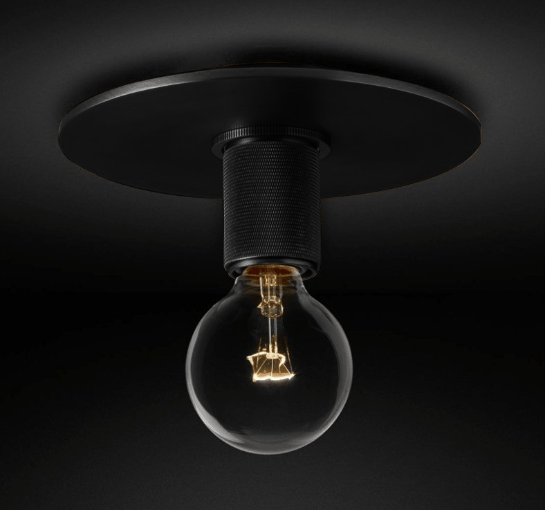Elthyn Ceiling Lamp Cone Glass Brass Minimalist Industrial