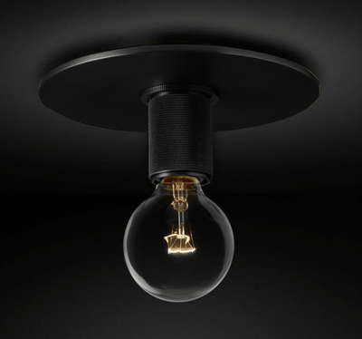 Elthyn Ceiling Lamp Cone Glass Brass Minimalist Industrial