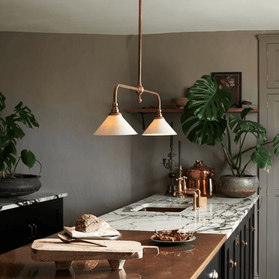 Duet Ceramic Classic Pendant Light - Neutral Decor