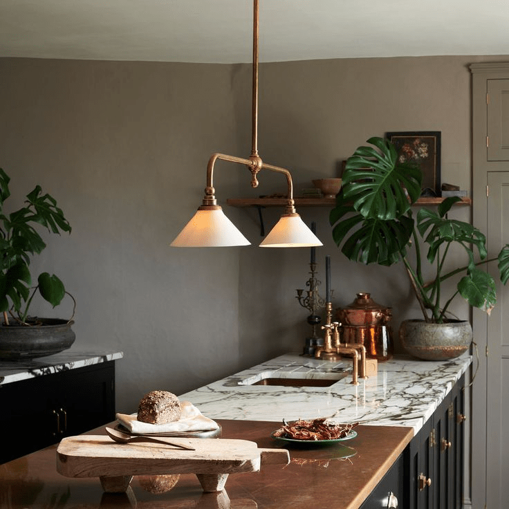 Duet Ceramic Classic Pendant Light - Neutral Decor