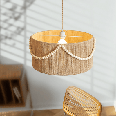 Ershaa Elegance Natural Beaded Boho Pendant Lamp