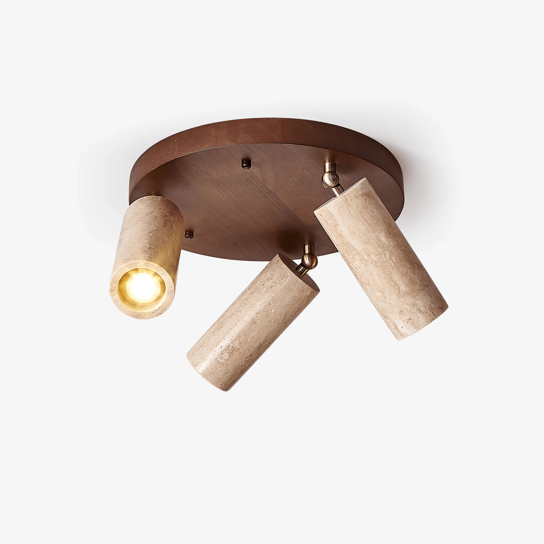Zevenion Multi-Arm Travertine Ceiling Light