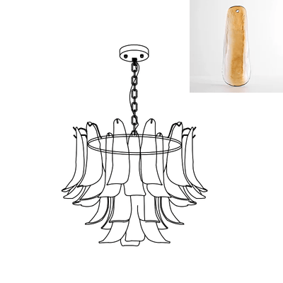 Glyra Amber Bloom Chandelier