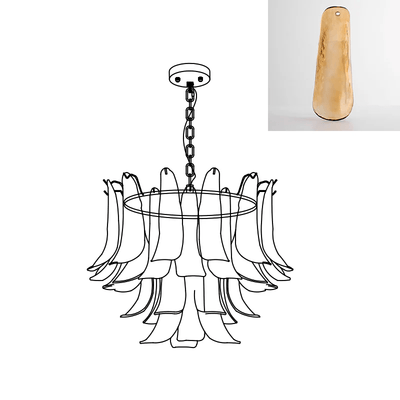 Glyra Amber Bloom Chandelier