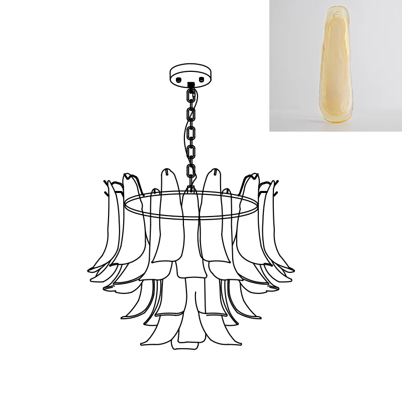 Glyra Amber Bloom Chandelier