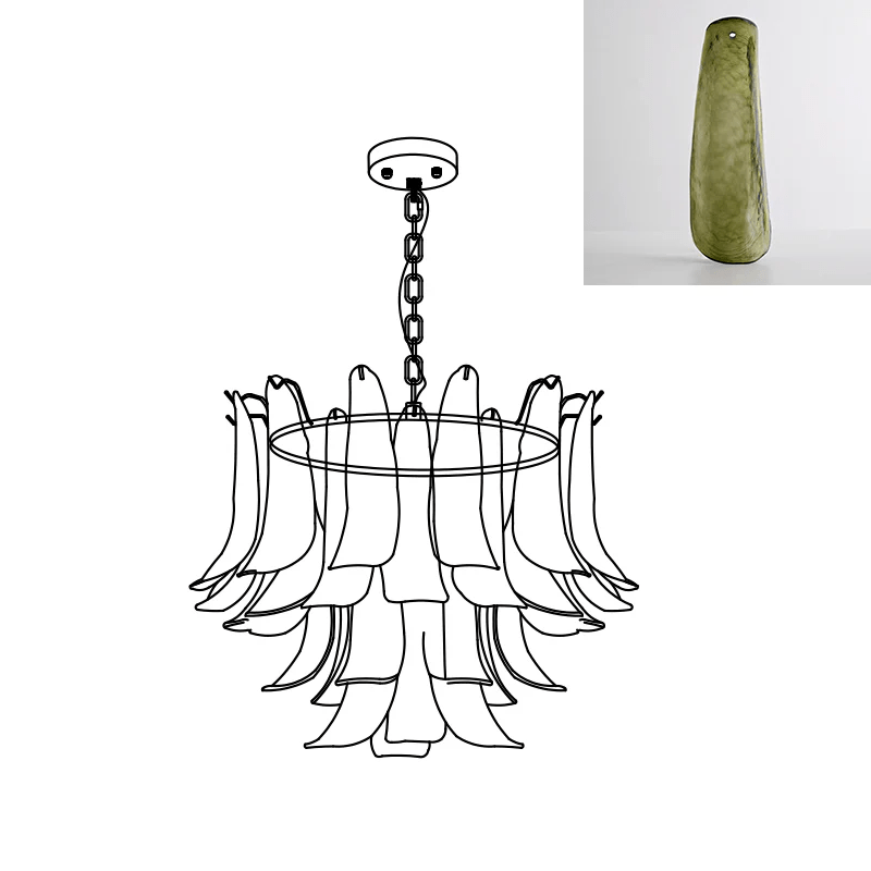 Glyra Amber Bloom Chandelier