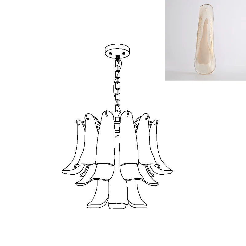 Glyra Amber Bloom Chandelier