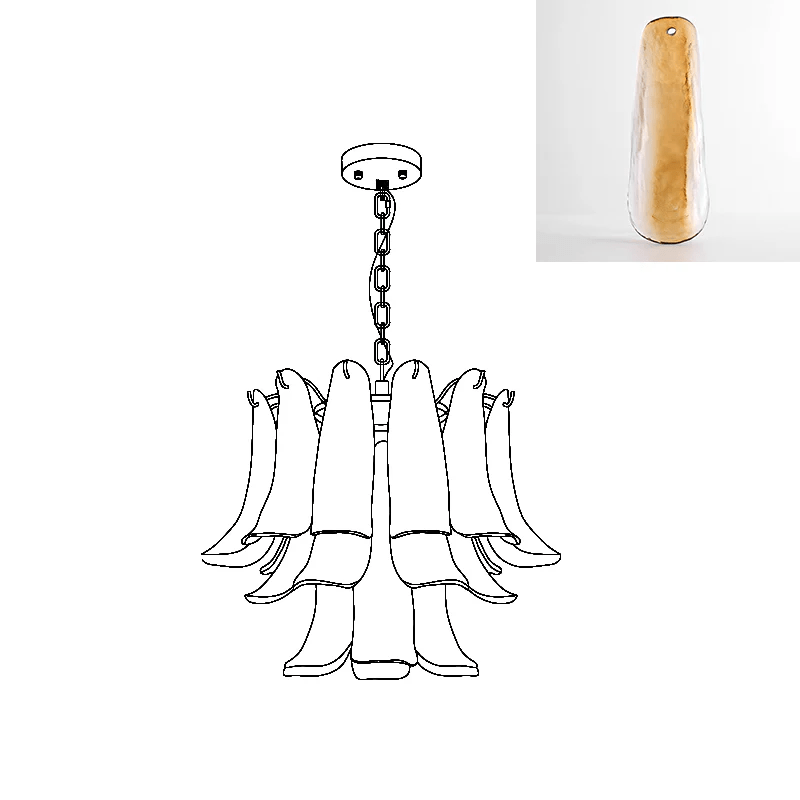 Glyra Amber Bloom Chandelier