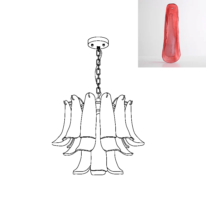 Glyra Amber Bloom Chandelier
