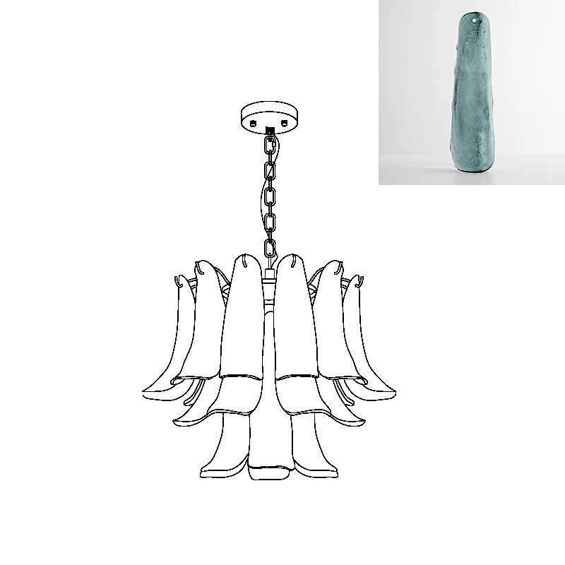 Glyra Amber Bloom Chandelier
