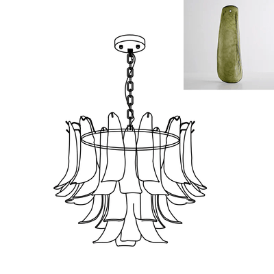 Glyra Amber Bloom Chandelier