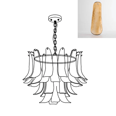 Glyra Amber Bloom Chandelier