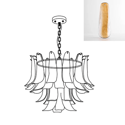 Glyra Amber Bloom Chandelier