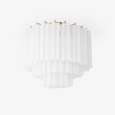 Velelena Ceiling Lamp White Murano Glass Layered Elegant Modern