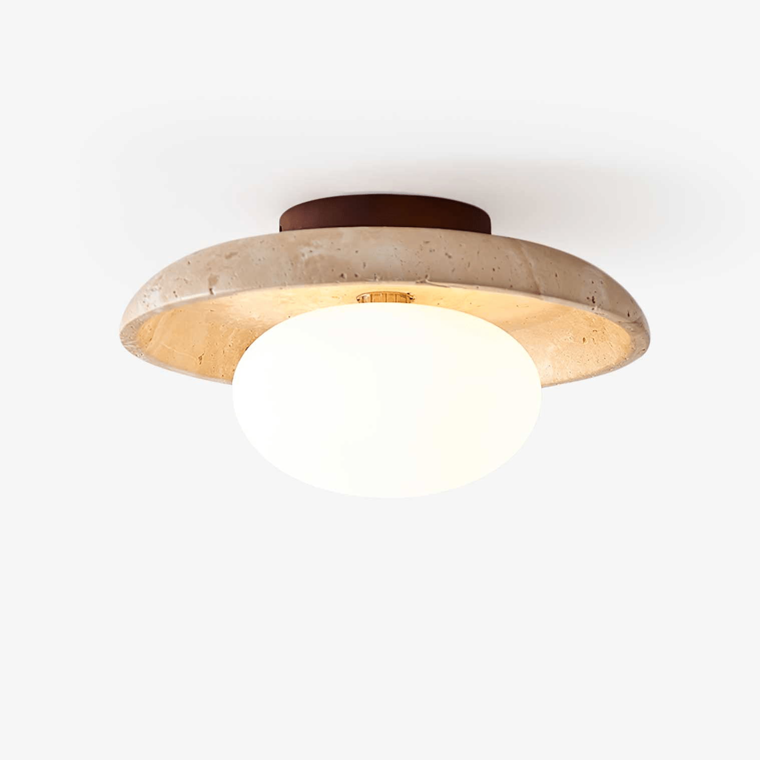 Tavaiella Minimalist Travertine Ceiling Light