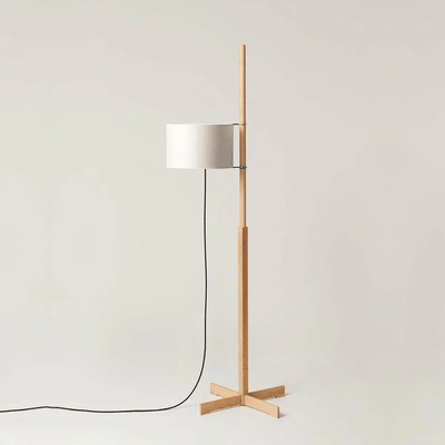 Jex Wood Fabric Floor Lamp