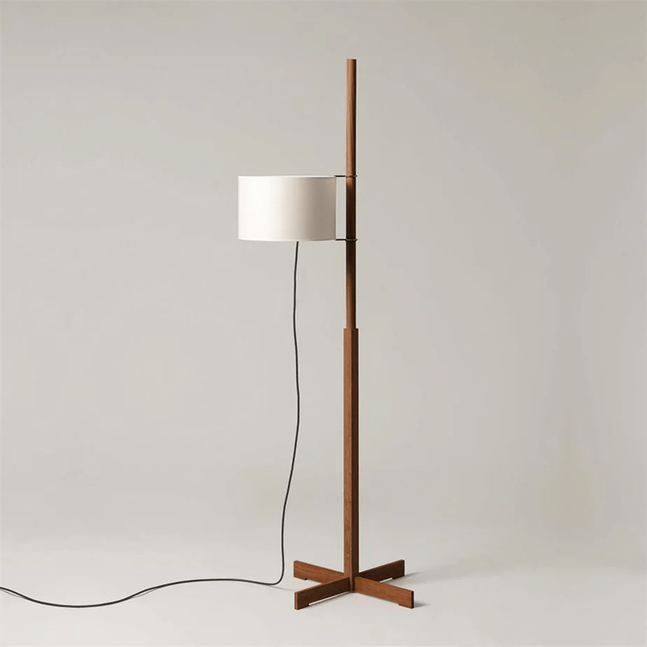 Jex Wood Fabric Floor Lamp