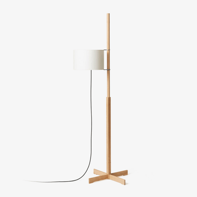 Jex Wood Fabric Floor Lamp