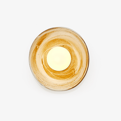 Solune Modern Minimalist Glass Wood Wall Light