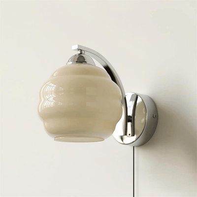 Eiraaine Wall Lamp Art Deco Glass Chrome