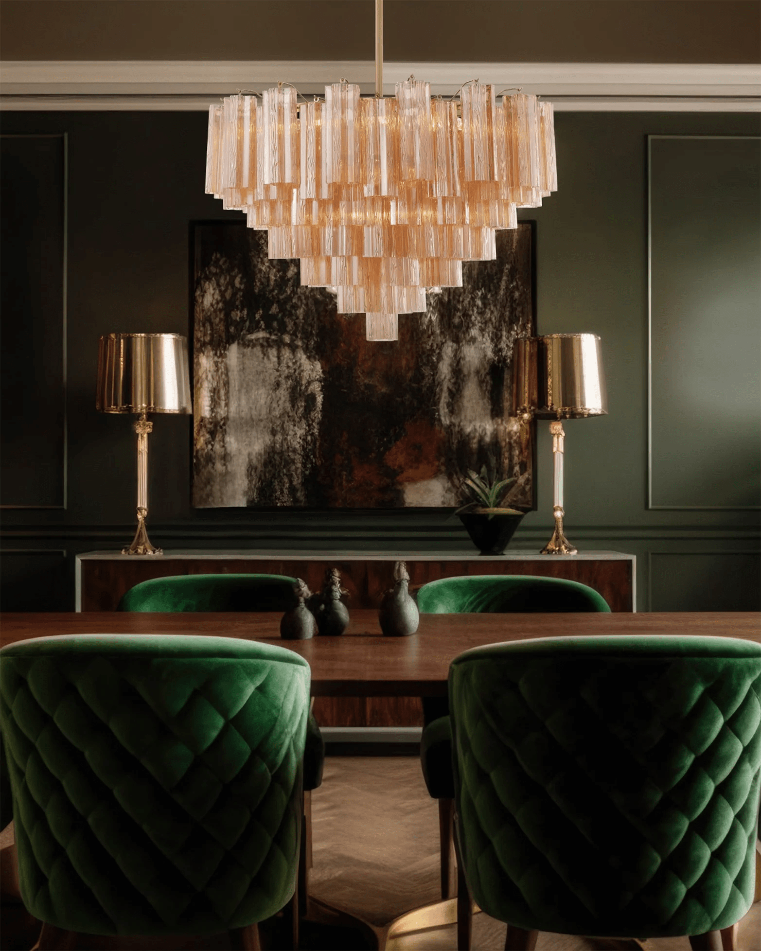 Bop Chandelier Virella Murano Glass Tube Luxury