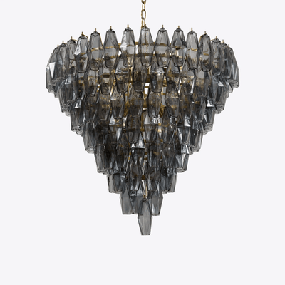 Eirenora Chandelier Pink Faceted Glass Layered Vintage