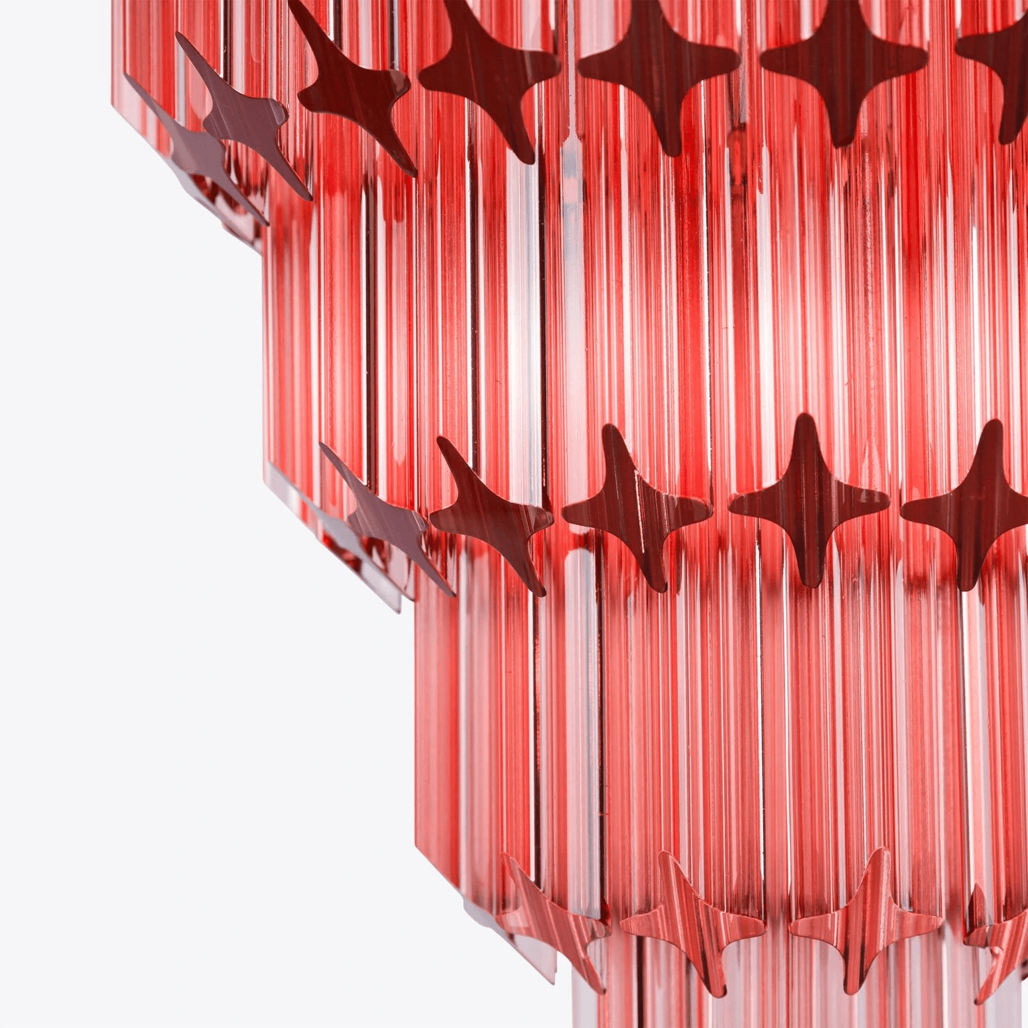 Liororelle Chandelier Amber Diamond Glass Layered Retro